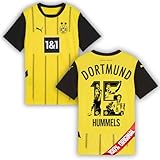 PUMA Original BVB Trikot Herren [Home 24/25] Offizielles Borussia Dortmund Trikot [Hummels 15 (Abschiedsflock)] Fussball Sportbekleidung Sport Tshirts Herren Fußball Shirt Männer I Gr. 3XL