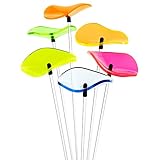 Cazador-del-sol ® - das Original | Lucille | 6 Stück | geschwungener Sonnenstrauß kunterbunt | Durchmesser 8 cm | Höhe 40 cm