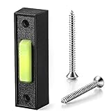 GOSER Universal Garagen öFfner Schalter 41A4166 Kabel Gebundener, Beleuchteter, ein Wand Befestigter Druck Knopf Schwarzes Finish mit WeißEm Mittel Knopf