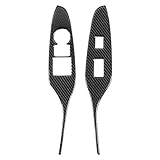 Fensterschalttafelverkleidung, Blende Fensterschalterverkleidung, Qiilu Carbon Fiber Fensterheber Schalttafelabdeckung Verkleidung Passend für Mazda MX-5 ND/Roadster ND 16-20(LHD)