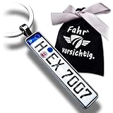 Internetservice Timo Lindner Personalisierter Kennzeichen-Schlüsselanhänger in Anthrazit Nummernschild Autokennzeichen Grau Geschenk KFZ Auto