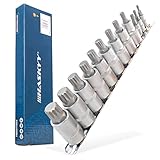 Haskyy 12tlg Innen Vielzahn Nüsse Stecknüsse XZN-Vielzahn-Satz-Set M4 M5 M6 M8 M9 M10 M11 M12 M13 M14 M16 M18