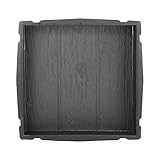 @tec Betonform Schalungsform Gießform Plastikformen für Beton, Terrassenplatte - Trittsteinplatte - Gehwegplatte - Betonplatte - Trittstein Holzoptik 40x40x5 cm