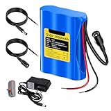 CITYORK 12.6V DC 3000mAh wiederaufladbarer Lithium-Ionen Akku für Solar Paneele, CCTV-Kameras, Camcorder, Flugzeug Spielzeug, LED-Streifenlichter und mehr