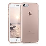 kwmobile Hülle kompatibel mit Apple iPhone SE (2022) / SE (2020) / 8/7 - Silikon Handyhülle transparent - Handy Case in Rosegold Transparent