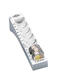 Wedo 160720037 Münzrille (2 Euro, Kunststoff für 65 Münzen mit Markierungen 18 x 4,5 x 3,76 cm) lichtgrau