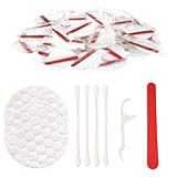 Hotel Vanity Set, 150 Stück Hotelbedarf Toilettenartikel einzeln verpackt, Hotel Vanity Kit mit Wattepads, Wattestäbchen, Zahnseide und Nagelfeile, Mini Reiseprodukte, Kosmetik Set