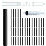 50 Stück 5ml Parfümzerstäuber Nachfüllbar, Reise Mini Sprühflasche, Kleine Parfümflasche Leer, Parfüm Abfüller mit 10 PCS Parfum Werkzeuge, Sprayflasche für Unterwegs,Reisen (50 PCS-5ml Schwarz)