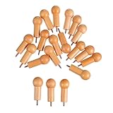 ULTECHNOVO 20sätze Teiliges Rundholz-haken Für Wandmontage Mit Schrauben Stabile Garderobenhaken Aus Natürlichem Holz Vielseitig Als Mantel Bad-handtuchhaken Platzsparende Wandaufbewahrung