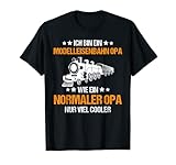 Herren Modelleisenbahn Opa Dampflokomotive Rentner Geschenk T-Shirt