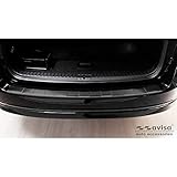 Avisa Schwarz Edelstahl Heckstoßstangenschutz kompatibel mit Skoda Octavia IV Kombi 2020-2024 & FL 2024- (inkl. RS, exkl. Scout) 'Ribs'