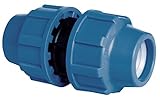 Cornat T610032 Bewässerungssystem Kupplung für PE-Rohr, Ø 32 mm, Polypropylen, für Kaltwasser