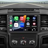 Auto Autoradio für Dodge Ram 2013-2019 1500 2500 3500, 22,9 cm Android 13 Radio, 2GB+64GB Wireless CarPlay und Android Auto/GPS/FM/WiFi/USB/SWC (nur mit AC manuell)
