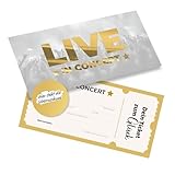 KOKO&LORA Geschenkkarte für Konzerttickets - zum Personalisieren - mit Rubbelsticker • Festivalticket, Comedy, Veranstaltung • Konzertkarten Geschenkverpackung mit Rubbelaufkleber Live Ticket
