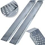 MASKO® 2X Auffahrrampe 400kg | Verladerampe | Verladeschiene | verzinkter Stahl | Antirutsch | 200kg* Pro Stück | Max 400kg* Pro Paar | Motorrad ATV Quad PKW Auto Laderampe | Anhängerrampe Laderampe