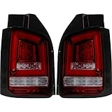 Rückleuchten Set Lightbar für T5 Bj. 09-15 rot schwarz Heckklappe