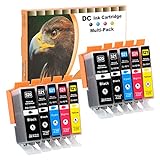 D&C 10 Druckerpatronen komp. für Canon PGI-520 CLI-521 Pixma iP3600 iP4600 iP4700 MP540 MP550 MP560 MP620 MP630 MP640 MP980 MP990 MX860 MX870