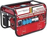 Stromgenerator mit Benzin|Stromerzeuger mit Zubehör,Notstromaggregat leise| 2/5 Steckdosen 3x 230V /1x 400V/ 1x12V|7PS Stromgenerator (mit E-Starter 2000W(Steckdossen+ Starkstrom))