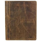 Greenburry Vintage A4 Leder Reißverschluss Schreibmappe Konferenzmappe Aktenmappe Dokumenten Collegemappe Mappe BV-GB-5AM-25