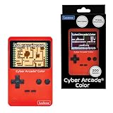 Lexibook, Cyber Arcade Color, Tragbare Retro-Spielkonsole, 200 Action-, Sport-, Renn-, Logikspiele und mehr, 2,8" LCD-Farbdisplay, Rot, JL2389