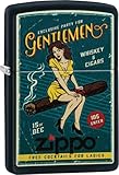 Zippo Sturmfeuerzeug - Cigar Girl, Black Matte, Color Image - Nachfüllbar - Wiederverwendbar - Windfestes Design - Geschenkbox - Made in USA
