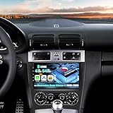 [8 Core 4G+64G]CAMECHO Android 15 Qualcomm Autoradio für Mercedes Benz C Class W203 W209 C180 C200 mit Carplay Android Auto Navi Dual WiFi 9-Zoll Touchsceen mit Navi Bluetooth5.1 FM/RDS+Rückfahrkamera