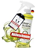Reinigungsspray für CPAP-Masken 500ml CPAP & Silikon Reiniger für Schlauch, Silikon, Kunststoff, Mapeau Silikonreiniger Sprüher Fertigmischung (500ml Sprüher)