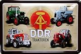 WOGEKA ART Retro Blechschild - DDR TRAKTOREN- ZT300, IFA Pionier, Aktivist, Famulus - Nostalgie Deko Schild als Geschenkidee für TRECKER Fans zu Geburtstag Weihnachten 20x30 cm Metallschild 837