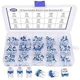 Taiss/15 Wert Einstellbarer variabler widerstand 100 Ohm-2 M Ohm 6mm Potentiometer Kit Sortiment Box Kit für die Computerindustrie DWJ-120P