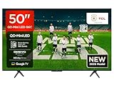 TCL 50 Zoll 50Q6C QLED Mini LED Fernseher, 4K HDR Premium, Dolby Vision IQ & Atmos, Onkyo 2.1, Smart Google TV, Game Master, 144Hz Motion Clarity Pro, AMD FreeSync Premium Pro, HDMI 2.1, AirPlay 2