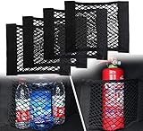 EINESIN Kofferraum Netztasche Auto Gepäcknetz, Universal Kofferraumnetz Schutznetz Elastisch Kofferraum Aufbewahrung Netz Mit Klettverschluss für Auto/SUV Kofferraum Gepäcknetz