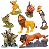 Disney Store Official - Der König der Löwen - Figurenset - 7 Spielzeuge - Mit Simba, Timon, Pumbaa, Rafiki, Scar und den Hyänen - Ab 3 Jahren geeignet