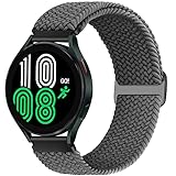 Runostrich 20mm Armband Geflochtenes Elastisches Solo Loop Kompatibel mit Samsung Galaxy Watch3 41mm/Active2 44mm 40mm/Galaxy Watch 42mm/Gear Sport Nylon Dehnbares Ersatzarmbänder Damen Herren