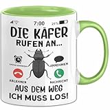 Käfer Liebhaber Tasse Geschenk Die Käfer Rufen An Geschenkidee Becher (Grün)