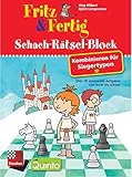 Fritz & Fertig Schach-Rätsel-Block: Kombinieren für Siegertypen: Über 70 spannende Aufgaben von leicht bis schwer (Schach-Rätsel-Block: Spannende Schachaufgaben für Kinder)