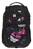 ELEPHANT Schulrucksack Hero Signature Rucksack Motiv 12679 (Butterfly Black PINK)