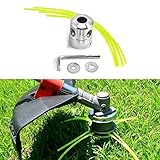 Forever Speed Alu Mähkopf Fadenspule Aluminium Fadenkopf für Benzin Motorsense Freischneider mit 4 Faden