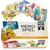 Alex & Nicki® Memory Spiel Märchen, Geschenk Mädchen 4 Jahre, Geschenk Junge 4 Jahre, Spielzeug ab 4 Jahre Junge & Mädchen, Kartenspiel ab 4 Jahre, Kinderspiele, Memory Erwachsene, Memo, Memories