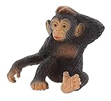 Bullyland 63686 - Spielfigur Schimpansen-Baby, ca. 5,3 cm große Tierfigur, detailgetreu, PVC-frei, ideal als kleines Geschenk für Kinder ab 3 Jahren