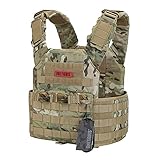 OneTigris Taktische Weste Plattenträger Airsoft Weste Brustschützer für Paintball Polizei Softair (MultiCam)
