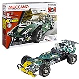 BANDAI - Meccano Retro-Friktions-Cabriolet - Konstruktionsset 5 Modelle - 225 Teile, Rückzugsmotor, Werkzeuge, Anleitung - Bausatz Auto zum Zusammenbauen - Spielzeug ab 8 Jahren - APM20102