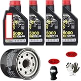 KOMPATIBEL MIT Victory Hammer 8 Ball 1731 KOMPLETTE Service-WARTUNG des MOTORRADMOTORS ÖL-/SCHMIERMITTELWECHSEL 5000 10W40 4-TAKT MIT HC-TECH-Technologie + DIY-ÖLFILTER