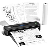 Phomemo M832 Thermodrucker A4, Mobiler Drucker A4 für Unterwegs, Büro, Schule, Zuhause, Kompatibel mit Windows/macOS/iOS/Android, Monochromer Reisedrucker Unterstützt nur Thermopapier, Schwarz