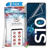 OMAZU 3D Flex Panzerfolie TPU Schutzfolie [2 Stück] compatibel mit Samsung Galaxy S10 - Hüllenfreundlich - Fingerabdruck kompatibel - Anti Kratzer Displayschutz - HD Transparant - Kein Glas