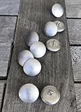 10 Stück Knöpfe silber Uniformknöpfe leicht gekörnte Oberfläche gewölbt Ösenknöpfe 20mm