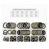 GWAEPU 245 Stück Dichtungsringe Set: 6-30MM Hydraulik Dichtringe mit Gummilippe mit Aufbewahrungsbox Ölablassschraube Dichtringe Set für Rohrverbindung Mechanisches Drucksyste (12 Größen)