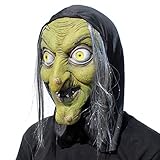 PartyHop - Alte Hexe Maske – Halloween gruselig Horror Cosplay Kostüm