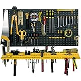 Werkzeug-Lochwand mit Schluesselloch-Lochung + Haken + Konsolen