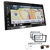 Kenwood DNX5190DABS 2-DIN Navitainer Autoradio kompatibel mit Apple CarPlay Android Auto Bluetooth DAB+ passend für Opel Omega B Facelift 1999-2003 schwarz
