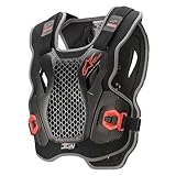 Alpinestars Bionic Action Brustschutz für Erwachsene, Schwarz/Rot (Medium)/XL (Mehrfarbig, Einheitsgröße)